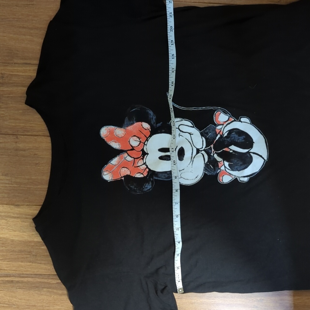 Disney Minnie Mouse Black Crop T-Shirt XXL - Picture 5 of 7